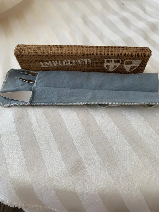 Vintage Stainless Steel Carving Fork and Knife Set - Picture 5 of 7